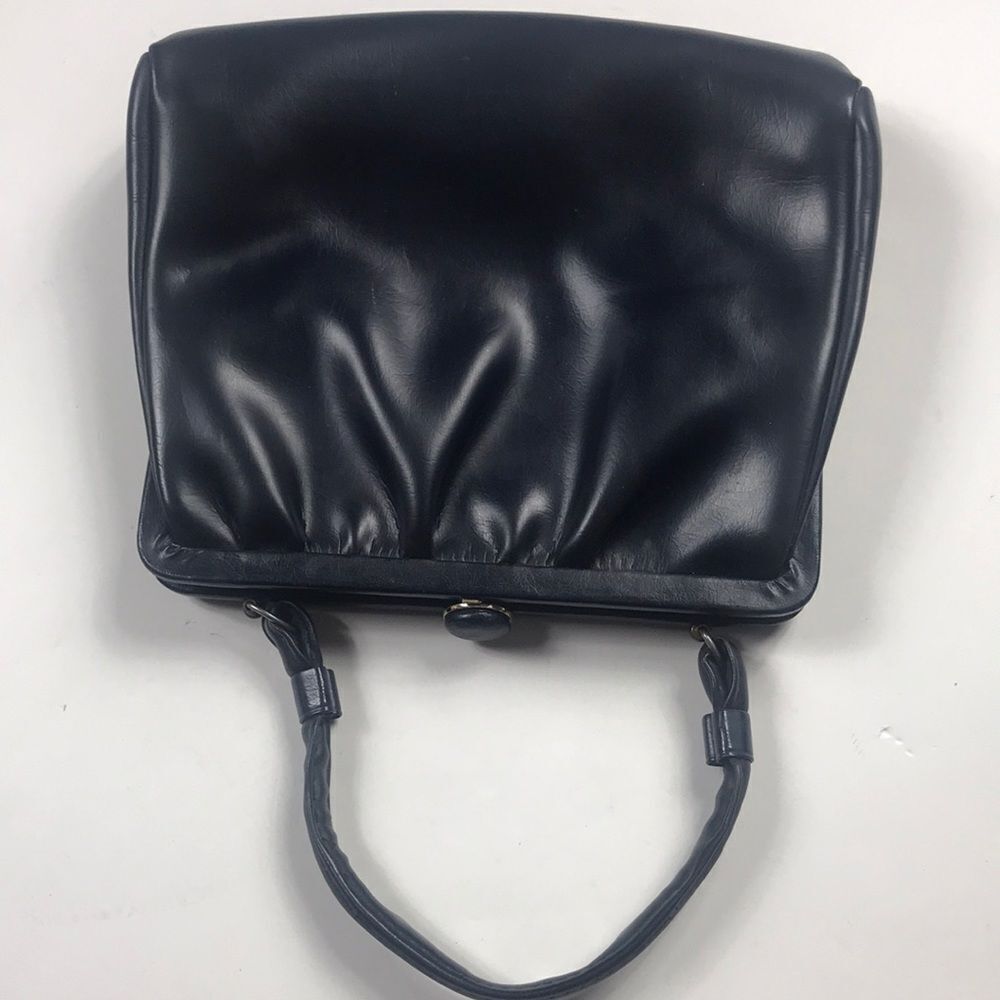 VTG,  Purses The 80 Nevy Blue Women Bag - Picture 5 of 14
